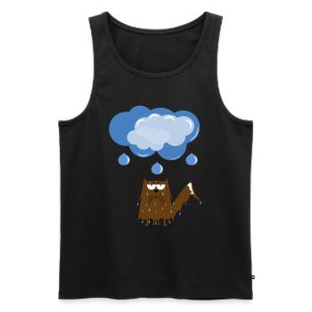 RAINING CATS AND DOGS - Männer Premium Bio Tank Top - Schwarz - Vorne - Michal (187cm)