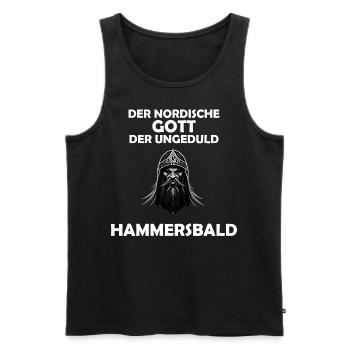 Wikinger Hammersbald Nordische Mythologie Ungeduld - Männer Premium Bio Tank Top - Schwarz - Vorne - Michal (187cm)