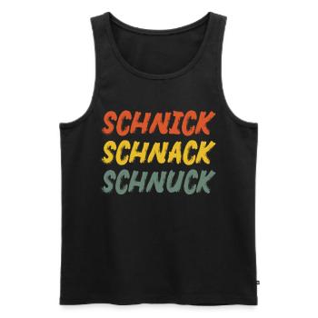 Schnick Schnack Schnuck Handspiel Design - Männer Premium Bio Tank Top - Schwarz - Vorne - AI Model Male 178 light (178cm)