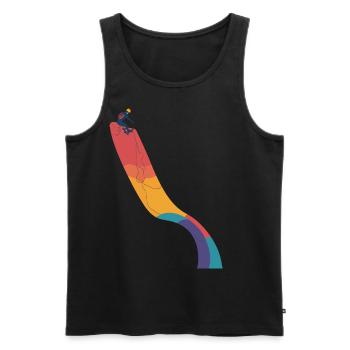 Bergsteiger - Männer Premium Bio Tank Top - Schwarz - Vorne - Michal (187cm)