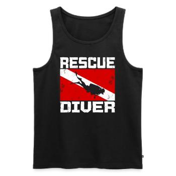 Dive Master Rescue Diver Tauchlehrer - Männer Premium Bio Tank Top - Schwarz - Vorne - AI Model Male 178 light (178cm)