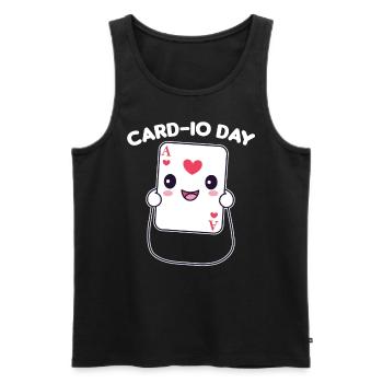 Card-io day Kartenspiel Wortspiel mit Sport - Männer Premium Bio Tank Top - Schwarz - Vorne - AI Model Male 178 light (178cm)