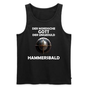 Wikinger Hammersbald Nordische Mythologie Ungeduld - Männer Premium Bio Tank Top - Schwarz - Vorne - Michal (187cm)