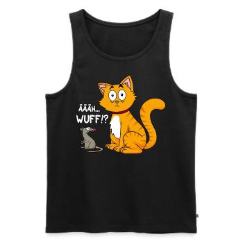 Ääh wuff - Männer Premium Bio Tank Top - Schwarz - Vorne - Michal (187cm)