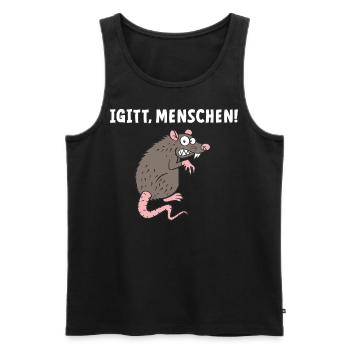 Igitt Menschen - Männer Premium Bio Tank Top - Schwarz - Vorne - Michal (187cm)