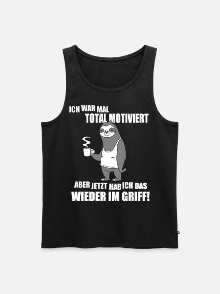 Ich war mal total motiviert - Männer Premium Bio Tank Top - Schwarz