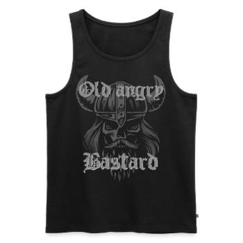 Old angry Bastard - Männer Premium Bio Tank Top - Schwarz - Vorne - AI Model Male 178 light (178cm)