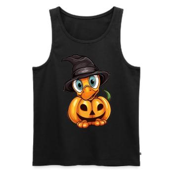 Duck Pumpkin Lazy Halloween Party Costume Kids - Men's Premium Organic Tank Top - black - Front - AI Model Male 178 light (178cm)