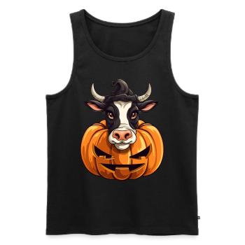 Cow Pumpkin Lazy Halloween Party Costume pour enfants - Débardeur bio Premium Homme - noir - Devant - Michal (187cm)