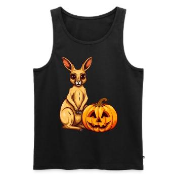Känguru-Kürbis-Lazy-Halloween-Partykostüm für - Männer Premium Bio Tank Top - Schwarz - Vorne - Michal (187cm)