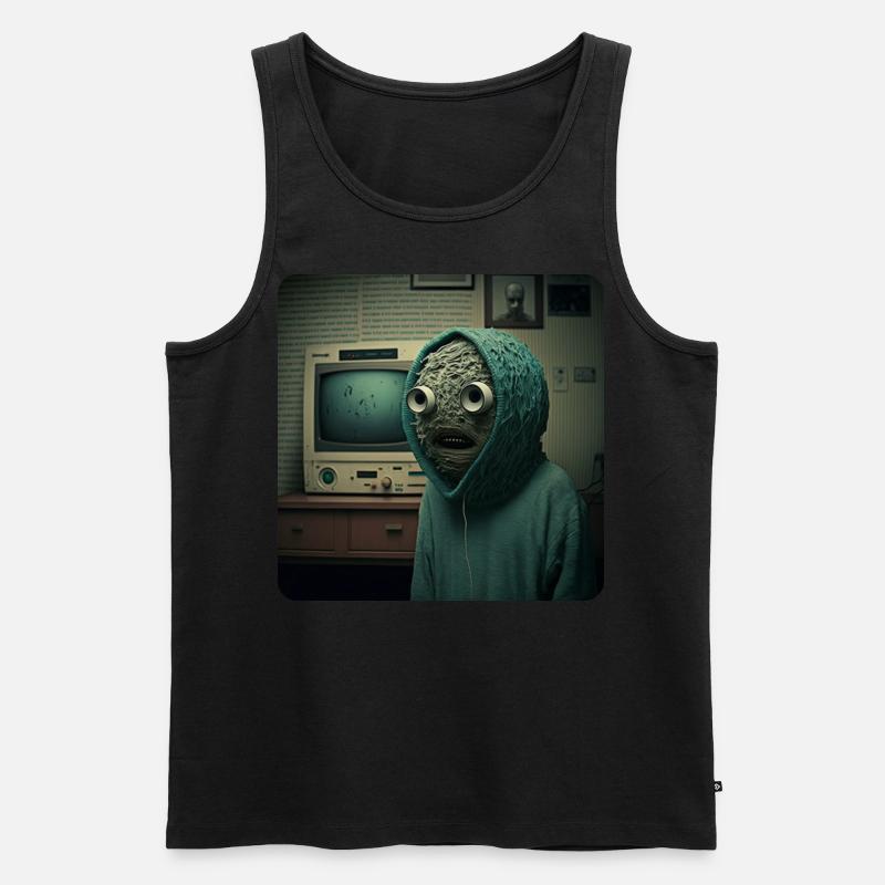 skate worm design #145 - Männer Premium Bio Tank Top - Schwarz