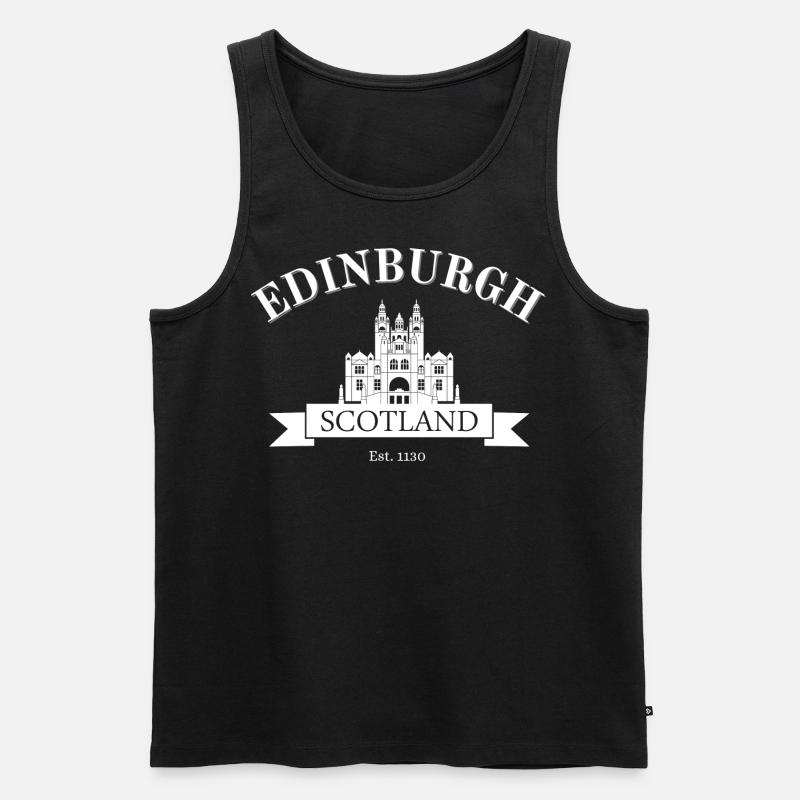 Edinburgh - Schottland - Glasgow - Männer Premium Bio Tank Top - Schwarz