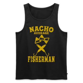 Lustiges Angeln Fischer Nacho Durchschnitt - Männer Premium Bio Tank Top - Schwarz - Vorne - Michal (187cm)