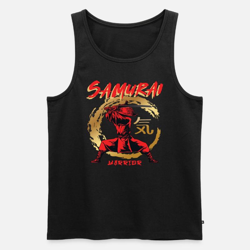 Samurai Warrior - Männer Premium Bio Tank Top - Schwarz