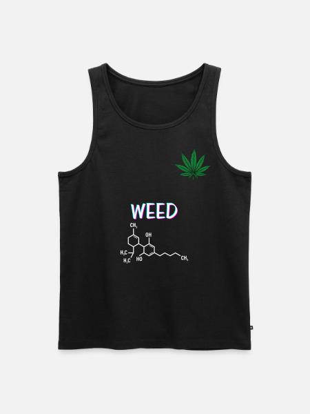 WEED - Männer Premium Bio Tank Top - Schwarz
