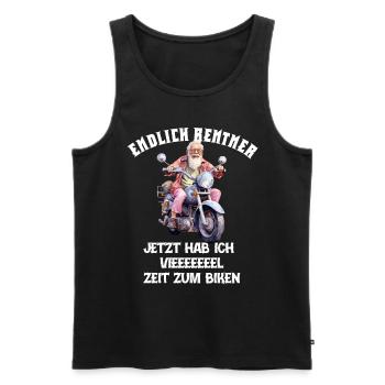 Endlich Rentner Zeit zum Biken Motorrad Opa - Männer Premium Bio Tank Top - Schwarz - Vorne - Michal (187cm)
