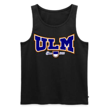 ULM - Männer Premium Bio Tank Top - Schwarz - Vorne - Michal (187cm)