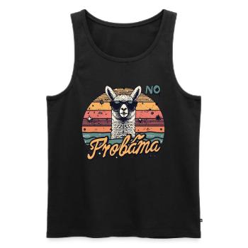 Lustiges Geschenk - No Problama - Männer Premium Bio Tank Top - Schwarz - Vorne - AI Model Male 178 light (178cm)
