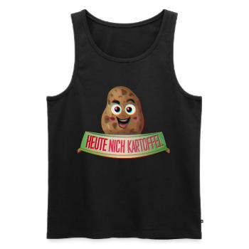 Lustiges Geschenk - Heute nicht Kartoffel - Männer Premium Bio Tank Top - Schwarz - Vorne - Michal (187cm)