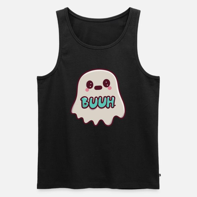Süßes Gespenst - Buuuh! - Männer Premium Bio Tank Top - Schwarz