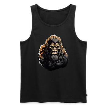 Bigfoot Octobre Monster Legend Halloween - Débardeur bio Premium Homme - noir - Devant - Michal (187cm)