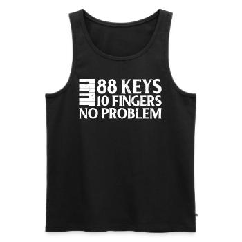 88 Keys 10 Fingers Pianist Piano Keyboard Player - Men's Premium Organic Tank Top - black - Front - Michal (187cm)