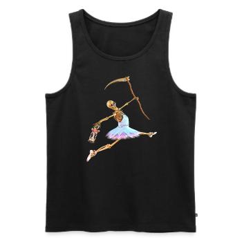 Das außergewöhnliche Hobby des Sensenmannes - Männer Premium Bio Tank Top - Schwarz - Vorne - AI Model Male 178 light (178cm)
