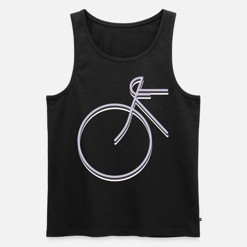 RENNRAD - Männer Premium Bio Tank Top - Schwarz