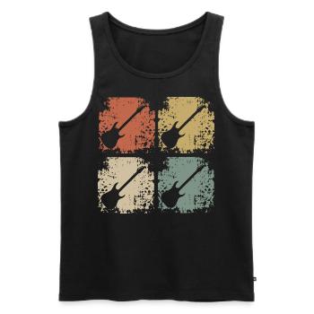 Gitarre Gitarristen Guitar Gitarrenspieler - Männer Premium Bio Tank Top - Schwarz - Vorne - Michal (187cm)