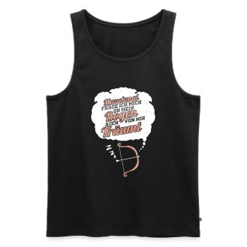 Lustiges Bogenschießen Geschenk für Bogenschütze - Männer Premium Bio Tank Top - Schwarz - Vorne - Michal (187cm)