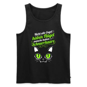 Katze Lustig Kater Geschenk mit Katzen Spruch - Männer Premium Bio Tank Top - Schwarz - Vorne - Michal (187cm)