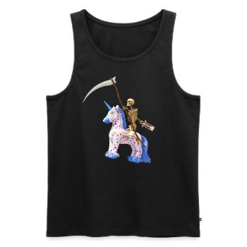 Ride as fast as the wind! - Men's Premium Organic Tank Top - black - Front - Michal (187cm)