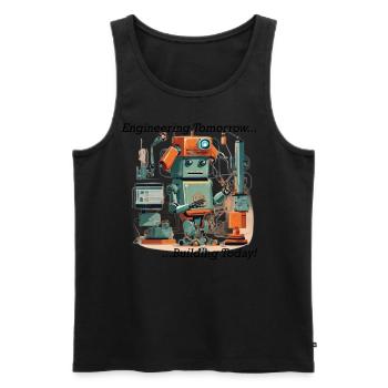 Cypher - Men's Premium Organic Tank Top - black - Front - Michal (187cm)