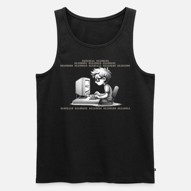 we are both nerds ! 42 - Männer Premium Bio Tank Top - Schwarz