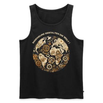 Engineers shape the world - Men's Premium Organic Tank Top - black - Front - Michal (187cm)