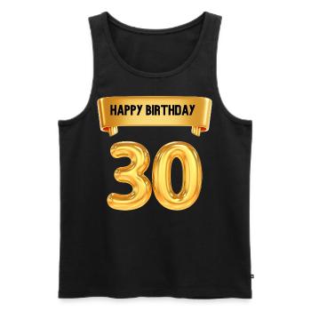 Happy Birthday zum 30. Geburtstag - Männer Premium Bio Tank Top - Schwarz - Vorne - Michal (187cm)