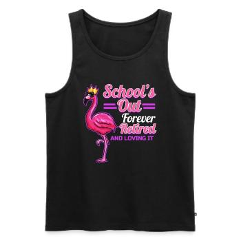 Retirement Teacher Pension Gift for - Men's Premium Organic Tank Top - black - Front - AI Model Male 178 light (178cm)