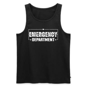 Infirmières du service d’urgence Infirmière praticienne aux urgences - Débardeur bio Premium Homme - noir - Devant - Michal (187cm)