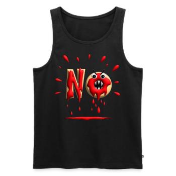 Donut mit bissigen No. - Männer Premium Bio Tank Top - Schwarz - Vorne - Michal (187cm)