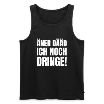 Pfalz Dialekt Geschenk Pfälzer Weinkerwe I Äner - Männer Premium Bio Tank Top - Schwarz - Vorne - AI Model Male 178 light (178cm)