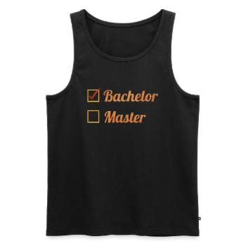 Baccalauréat Diplôme d’études supérieures Baccalauréat - Débardeur bio Premium Homme - noir - Devant - AI Model Male 178 light (178cm)