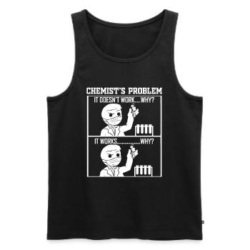 Chemist Funny Gift for Chemistry Teacher - Men's Premium Organic Tank Top - black - Front - AI Model Male 178 light (178cm)