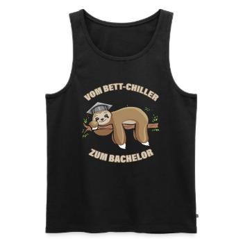 Bachelor Abschluss Geschenk für Uni - Männer Premium Bio Tank Top - Schwarz - Vorne - AI Model Male 178 light (178cm)
