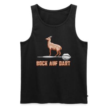 Dartspieler Geschenk zum Darts Spielen Darten - Männer Premium Bio Tank Top - Schwarz - Vorne - AI Model Male 178 light (178cm)