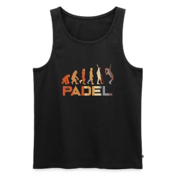 Padel Evolution Fan Padel Player Gift For - Men's Premium Organic Tank Top - black - Front - AI Model Male 178 light (178cm)