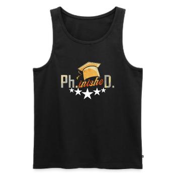 Ph.D. Geschenk Doktor Abschluss Doktortitel - Männer Premium Bio Tank Top - Schwarz - Vorne - AI Model Male 178 light (178cm)