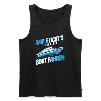 Motorboot Design Geschenk für Kapitän Motor Boot - Männer Premium Bio Tank Top - Schwarz - Vorne - Michal (187cm)