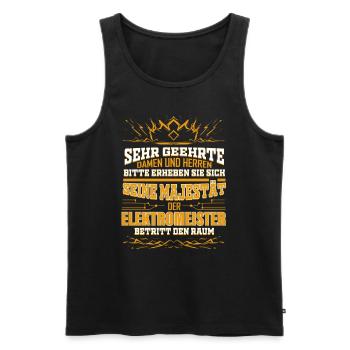 Elektriker Meister Elektroniker Geschenk für - Männer Premium Bio Tank Top - Schwarz - Vorne - Michal (187cm)