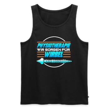 Physiotherapie Lustiges Geschenk für - Männer Premium Bio Tank Top - Schwarz - Vorne - Michal (187cm)