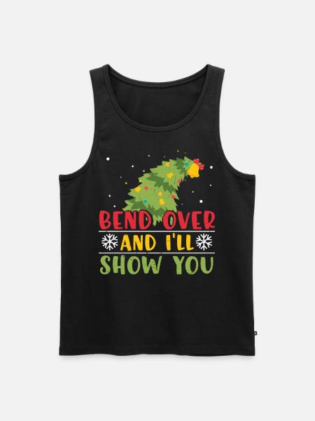 Weihnachtsbaum Geschenk Weihnachtspullover - Männer Premium Bio Tank Top - Schwarz